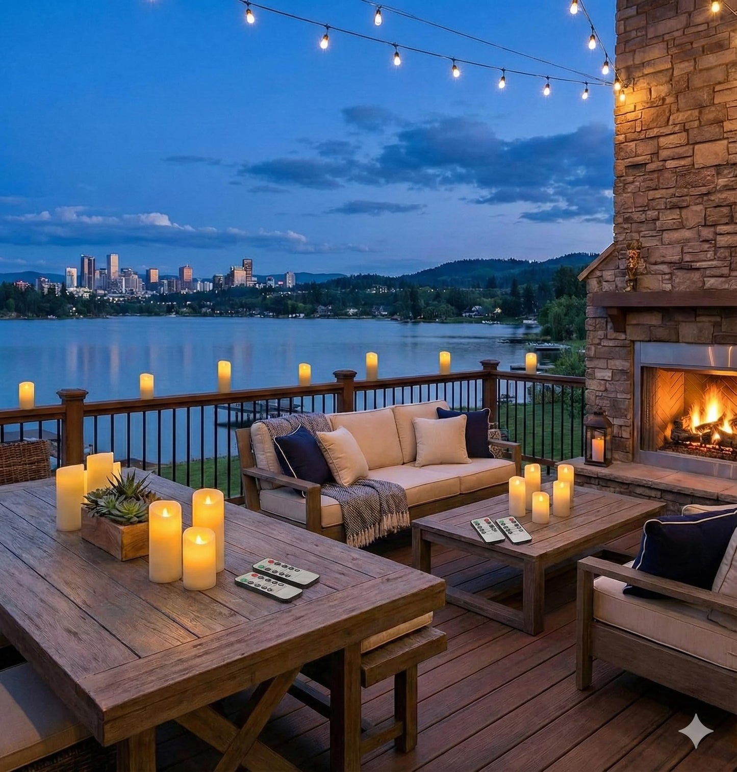 Waterproof Flameless Candles, 12 PC Battery Operated LED Pillar Candles with 2 Remote Controls & Timer, Flickering Indoor Outdoor Candles for Wedding