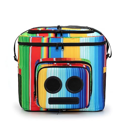 Super Real The #1 Cooler with Speakers & Subwoofer (Bluetooth, 20-Watt) for Parties/Festivals/Boat/Beach. Rechargeable Speaker Cooler, Works