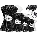 Zip Wire Ties 2100 Pack Small Cable Zip Ties with Cable Mounts Nylon Zip Cable Ties Assorted Sizes 4+6+8+12 Inch, Self-Locking Tie Wraps, UV Resistant