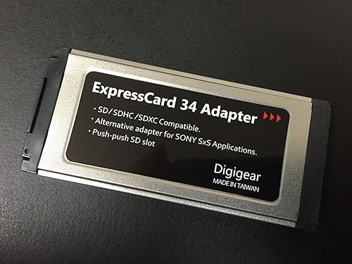 Digigear SD/SDHC/SDXC TO EXPRESSCARD ADAPTER/READER FOR SONY SXS PRO CARD APPLICATION/REPLACEMENT UPTO 2TB (support from 8MB to 32 & 64 GB)