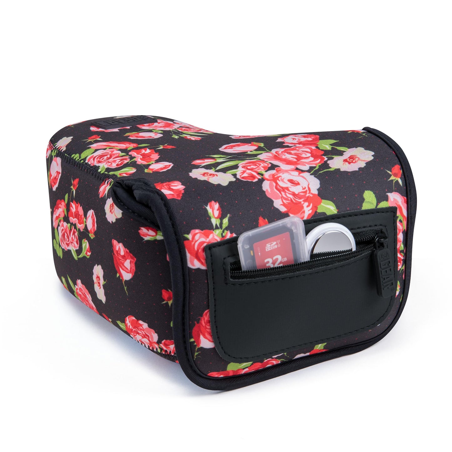USA Gear Camera Sleeve (Large) for Mid-Size SLRs Compatible with Sony A7 V, Canon EOS R6 Mark II, Nikon Z50II & more - Padded Neoprene DSLR Case