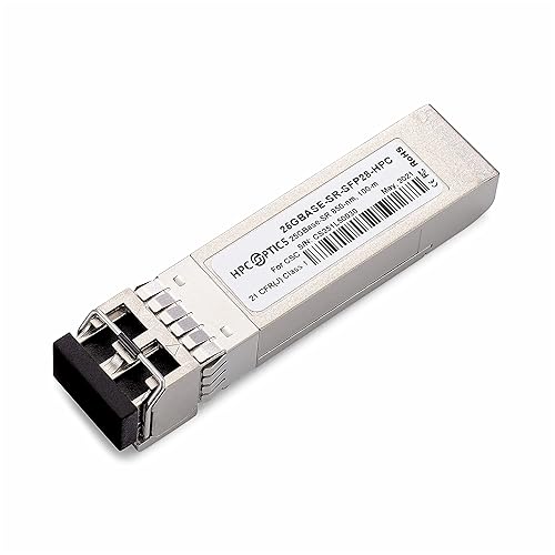 HPC Optics Compatible with Cisco SFP-25G-SR-S 25GBASE-SR SFP28 Transceiver | 25G SR OM4 MMF SFP-25G-SR-S-HPC