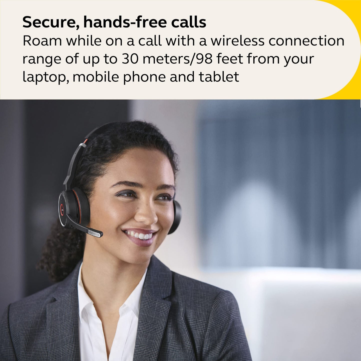 Jabra Evolve 75 SE, Link380a UC Stereo- Bluetooth Headset with Noise-Cancelling Microphone, Long-Lasting Battery and Dual Connectivity - Works…