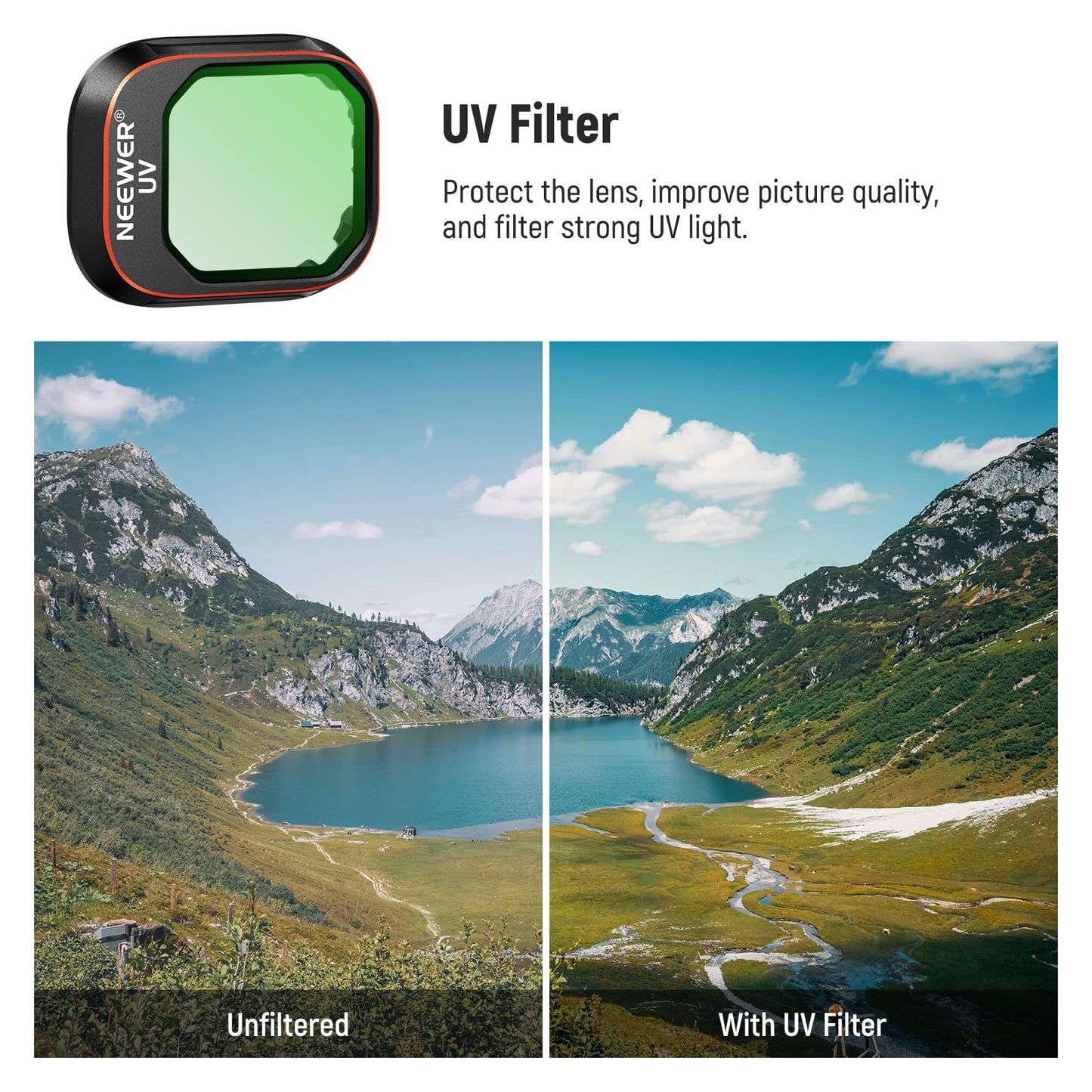 NEEWER ND & CPL Filter Set Compatible with DJI Mini 4 Pro, 8 Pack UV CPL ND8 ND16 ND32 ND64 ND128 ND256 CPL Polarizer Neutral Density Drone Lens