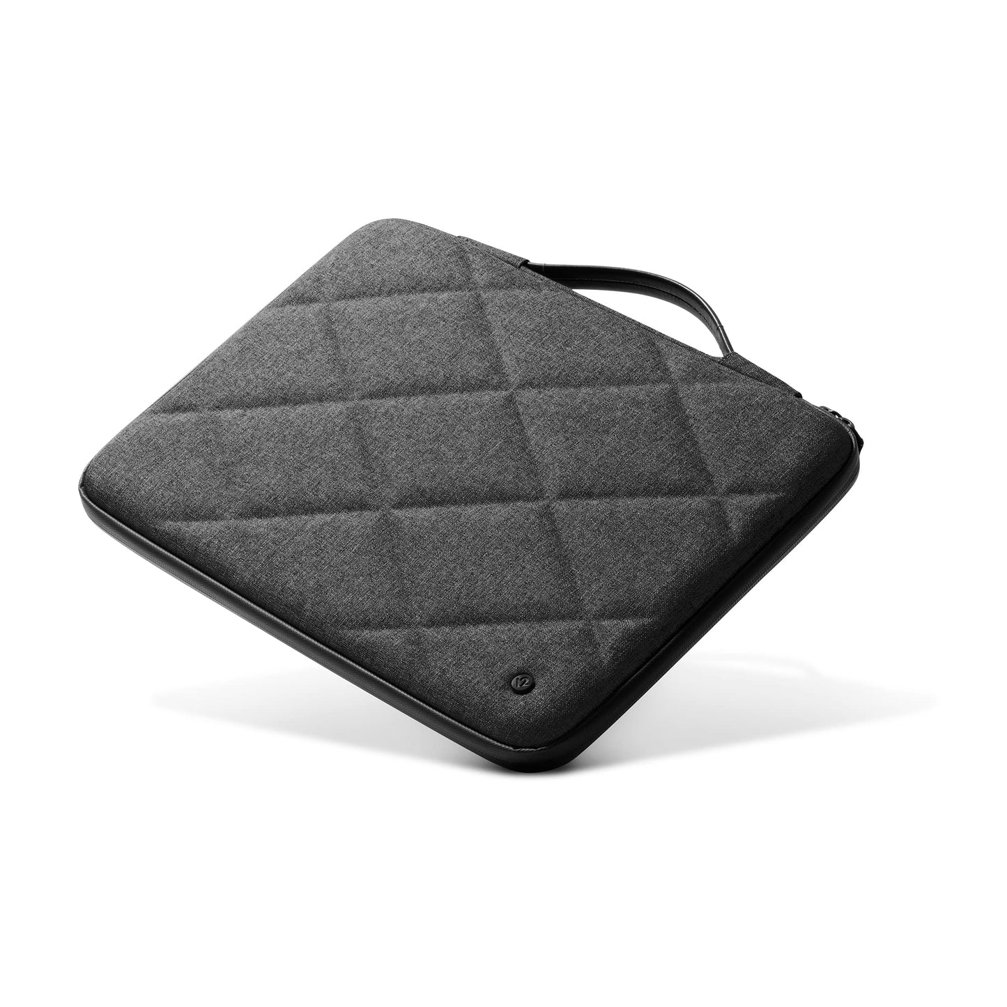 Twelve South SuitCase for MacBook | Tailored Protective Rigid Case with Interior Pocket and Leather Handle for MacBook Pro M1 16-inch, Dark Grey