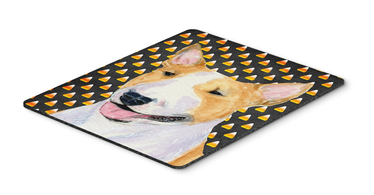 Caroline's Treasures SS4289MP Bull Terrier Candy Corn Halloween Portrait Mouse Pad, Hot Pad or Trivet for Home Office Gaming Working Computers Laptop