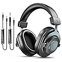FIFINE Studio Monitor Headphones for Recording, Wired Headphones with 50mm Driver, Over Ear Headset with Detachable Cables 3.5mm or 6.35mm Jack
