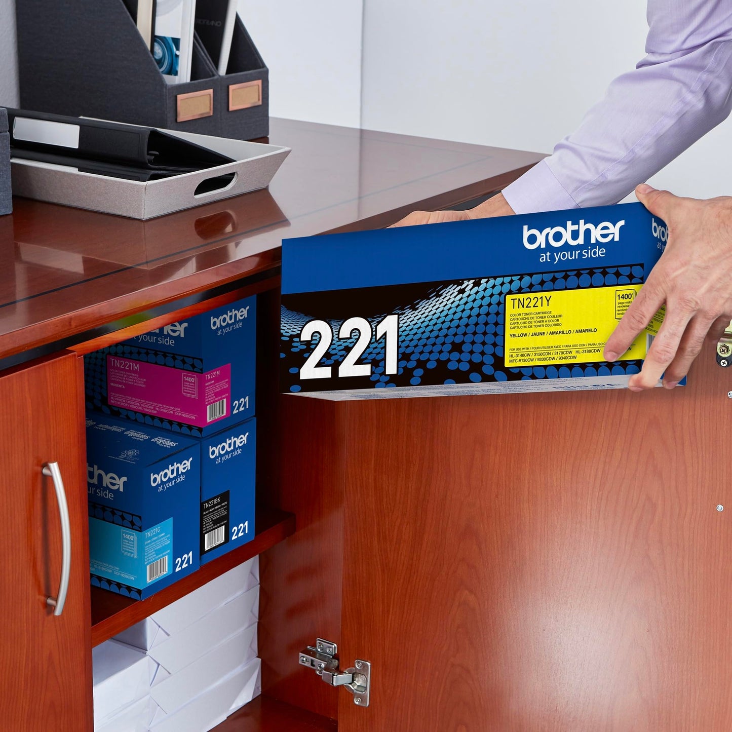 Brother Genuine Standard Yield Toner Cartridge, TN221Y, Replacement Yellow Color Toner, Page Yield Up to 1,400 Pages, Amazon Dash Replenishment