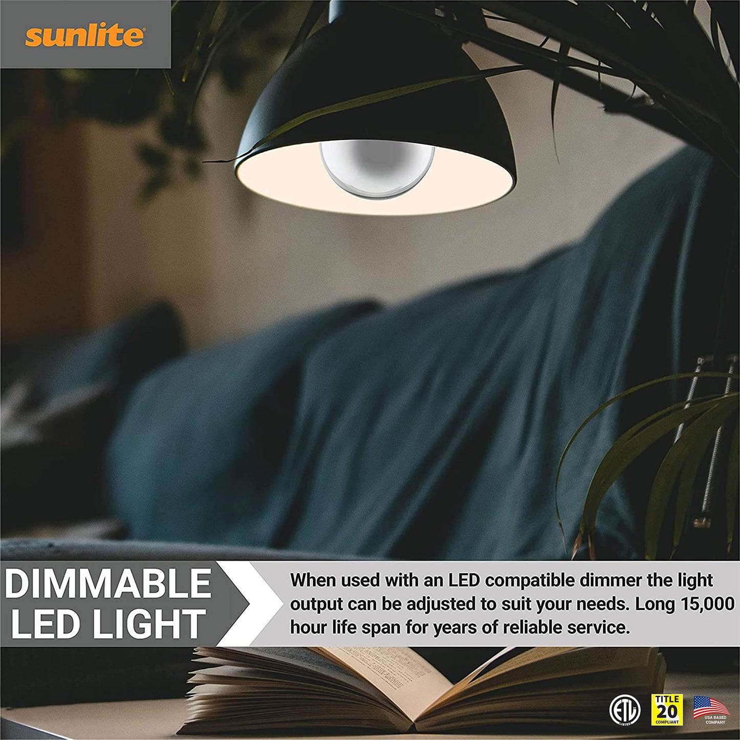 Sunlite LED G25 (G80) Edison Half Chrome Globe Light Bulb, 6 Watts (60W=), Standard E26 Base, 530 Lm, Dimmable, Decorative Silver Bowl, Anti-Glare