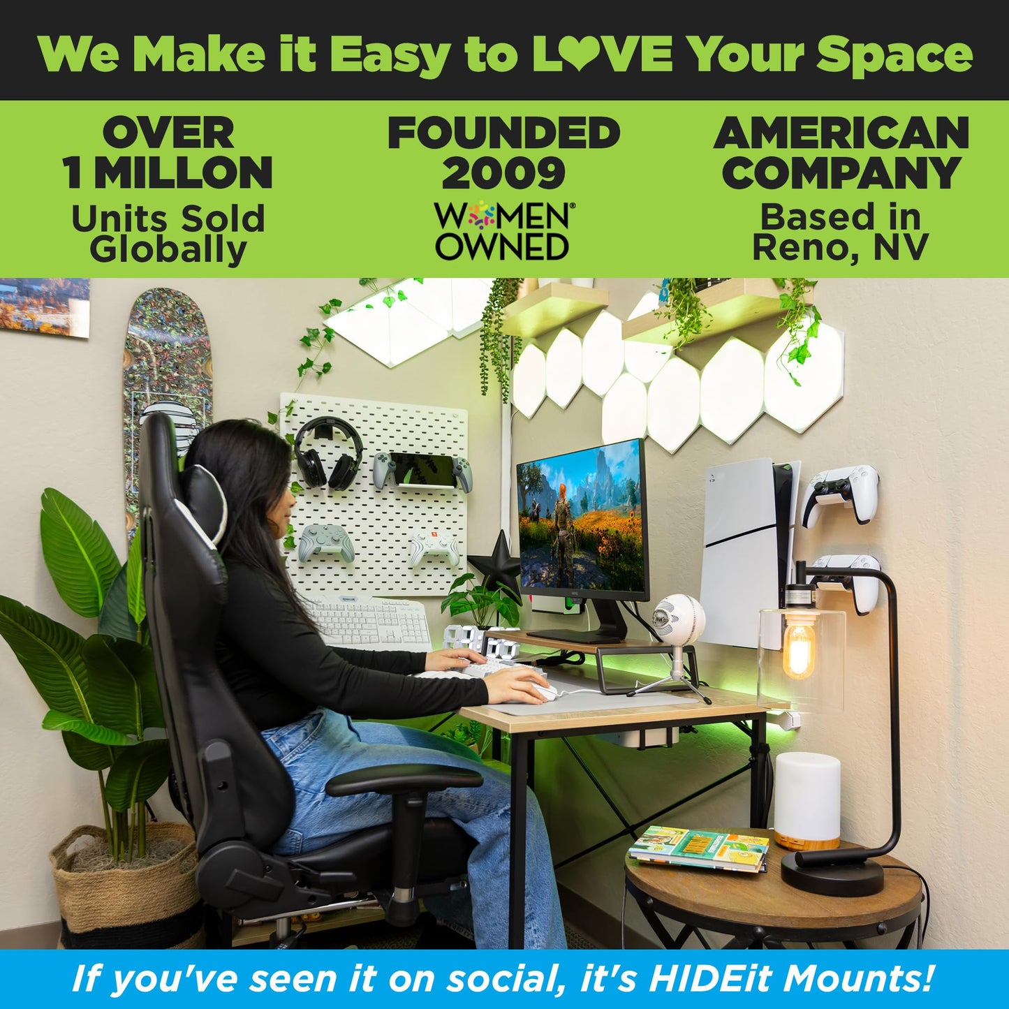 HIDEit Mounts Mac mini M4 Mount | Under Desk & VESA Monitor Mount for 2024 Mac mini | Designed for Proper Airflow | Includes Hardware | Compatible