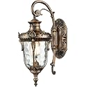 SAMTEEN Bronze Outdoor Light Fixtures Wall Mount 15.8" H Waterproof Exterior Wall Sconce with Hammered Glass Shade Outside Porch Light for House