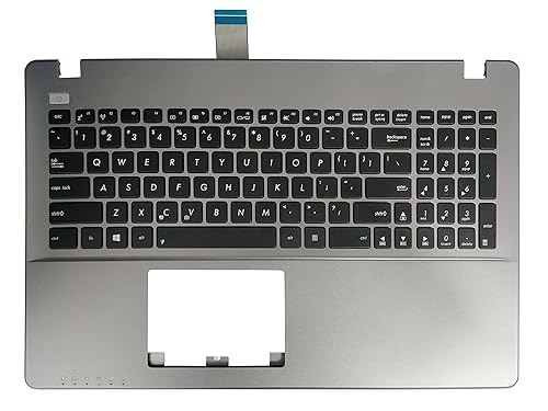 Laptop Keyboard Compatible for Asus X550 Y581 F550 A550 R510 R513 R505 K550 X552 F552 13N0-PPA0301 13NB03VBAP0301 US Layout with Plamrest Upper Cover