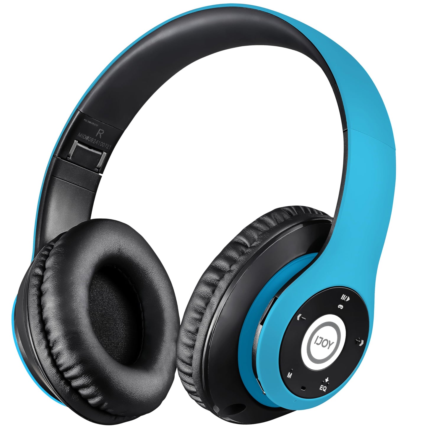 iJoy Bluetooth Headphones Over Ear, Wireless and Wired Foldable Headset Built-in Microphone, FM, Micro SD Card Slot - (Blue) Adults Kids Boys