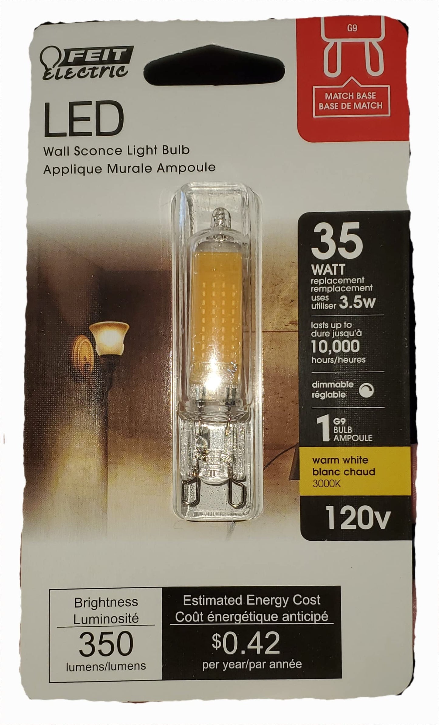 Felt Electric LED (1) G9-35 Watt 120 V