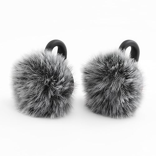 JCMOYUTY Windscreen for Hollyland M2S Wireless Microphone Deadcat Furry Cover, 2 Pack Grey Pop Filter Accessory