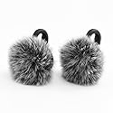 JCMOYUTY Windscreen for Hollyland M2S Wireless Microphone Deadcat Furry Cover, 2 Pack Grey Pop Filter Accessory