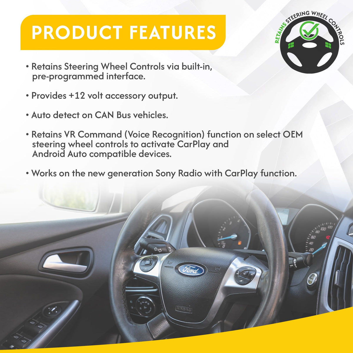 CRUX SWR-100 Universal Steering Wheel Control Retention Interace, 1 Pack