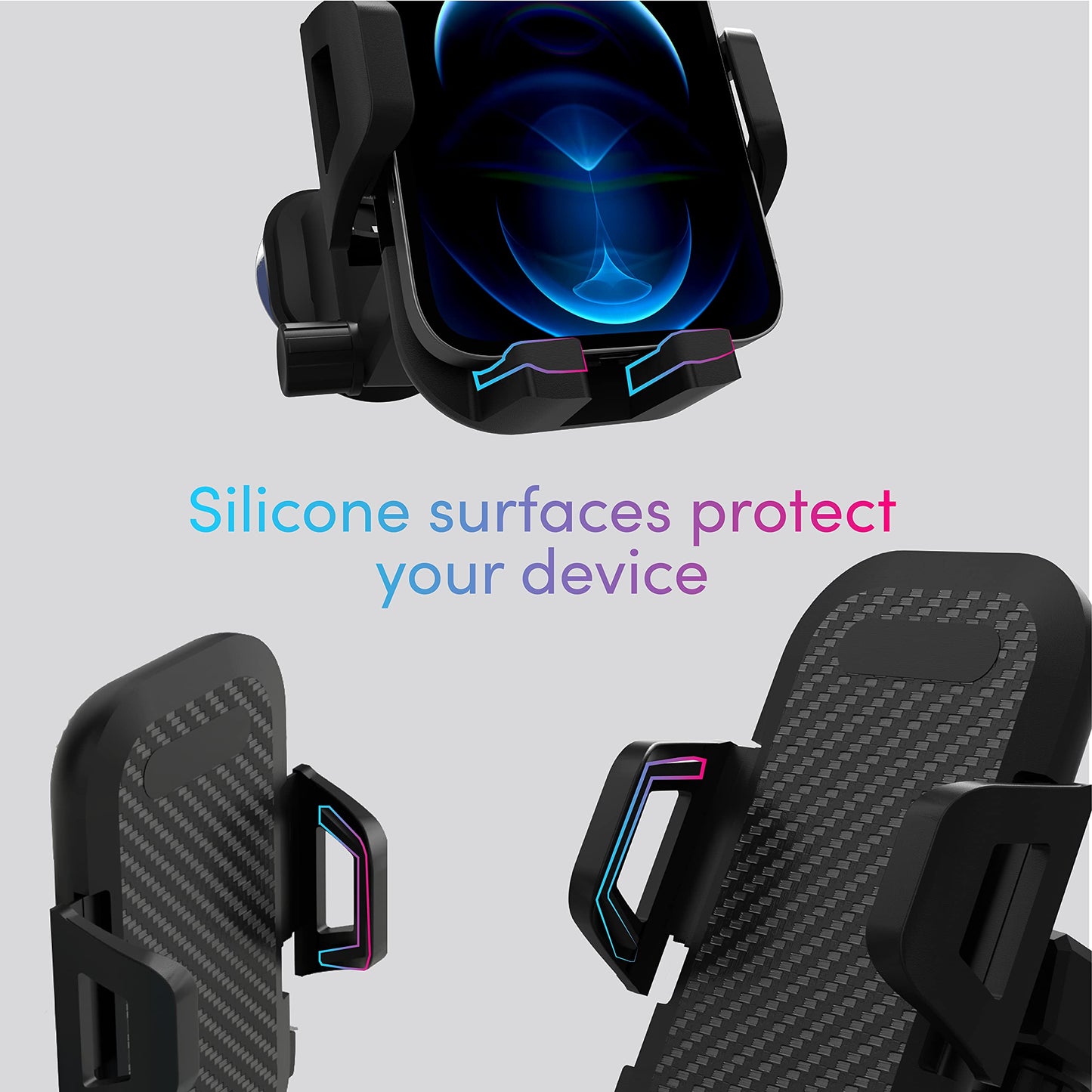 TALK WORKS Car Windshield & Dash Phone Holder Compatible w/iPhone 15/15 Pro/15 Pro Max, 14/14 Plus/14 Pro/14 Pro Max, 13/Mini/Pro/Max, Apple & Android