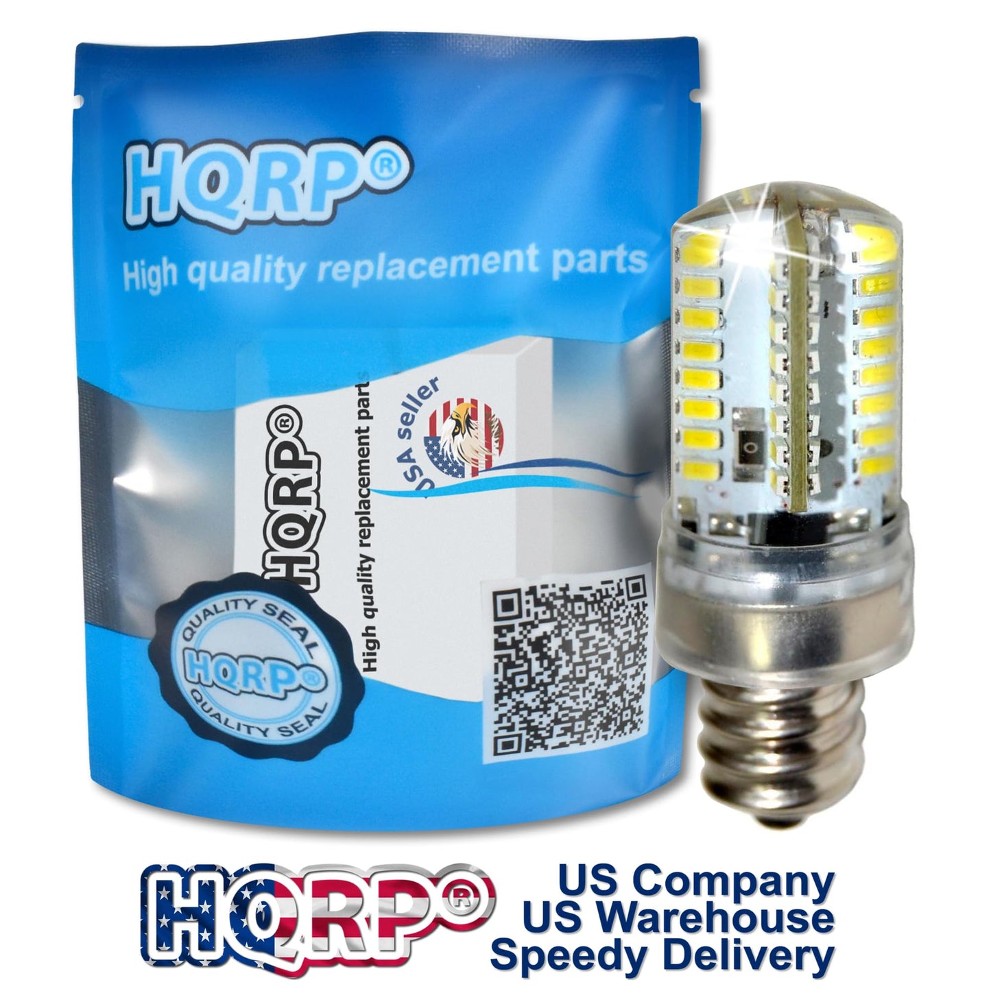 HQRP 7/16 110V LED Light Bulb Cool White Compatible with Brother XL3750 / XL711 / XL781 / XL791 / XL851 / XL1351 / XL1561 / XL1781 / XL2010 Sewing