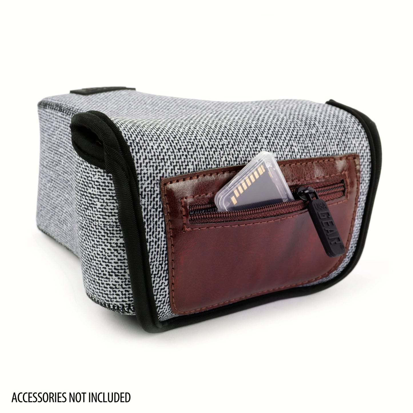 USA Gear Camera Sleeve (Medium) for Compact SLRs Compatible with Canon EOS R100 Nikon Z30 Sony ZV-E10, and more - Padded Neoprene DSLR Case