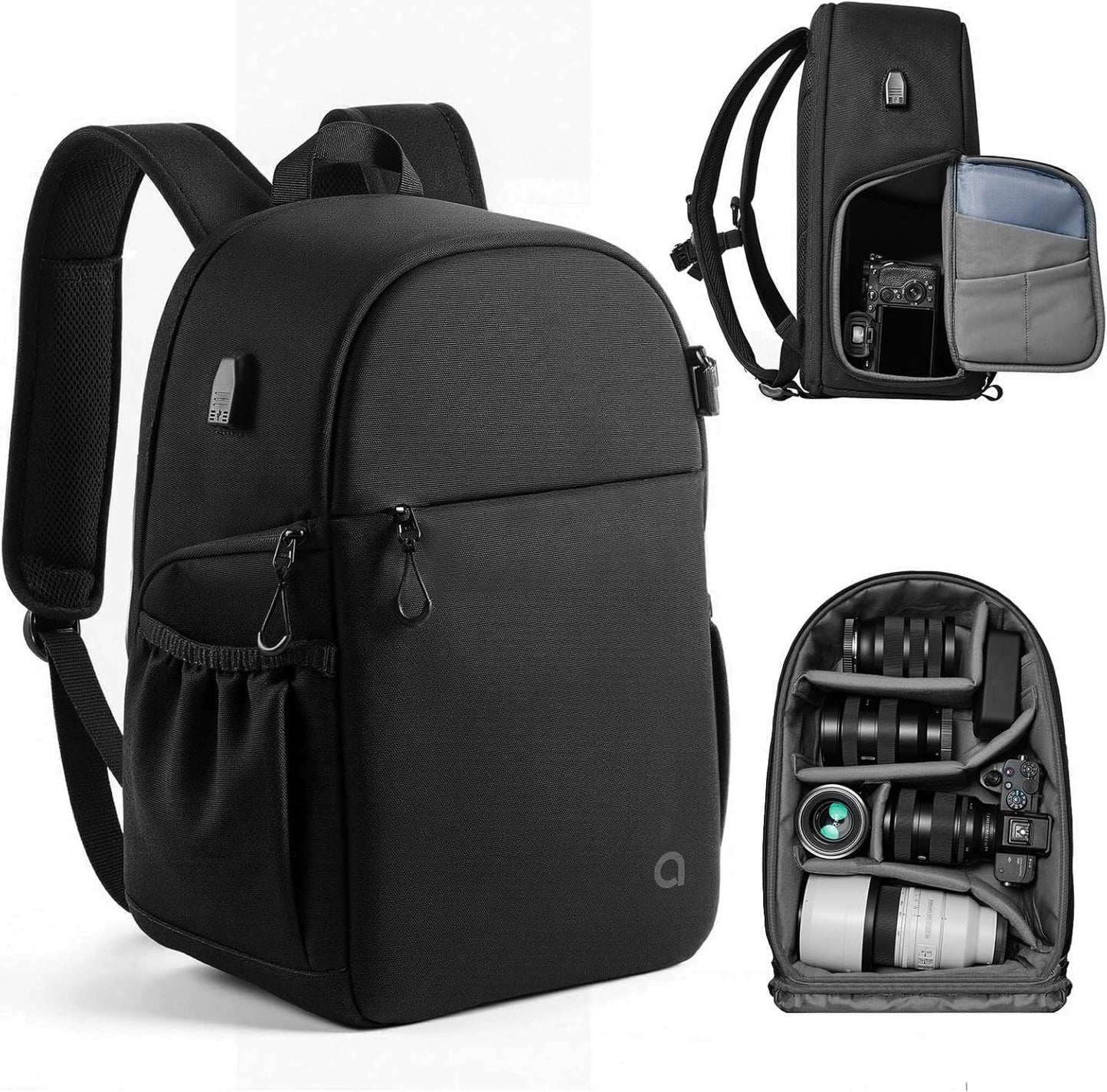 llano 20L Camera Backpack for DSLR/SLR/Mirrorless - Water-Resistant Photography Bag with Laptop Slot & Tripod Holder, Compact Case