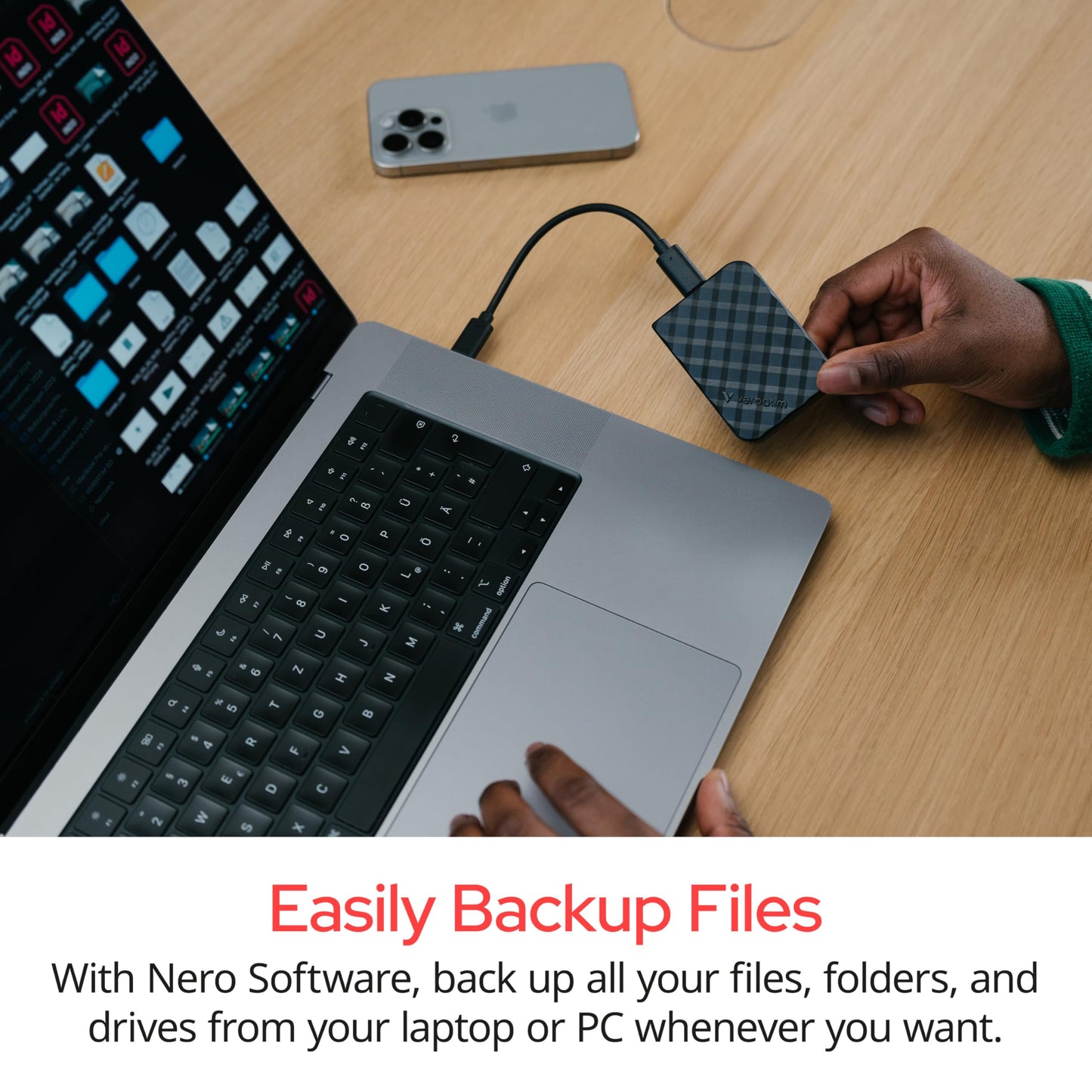 Verbatim 2TB Store 'n’ Go Mini External Solid State Drive USB 3.2 Gen 1 USB-C Connection - Diamond Black