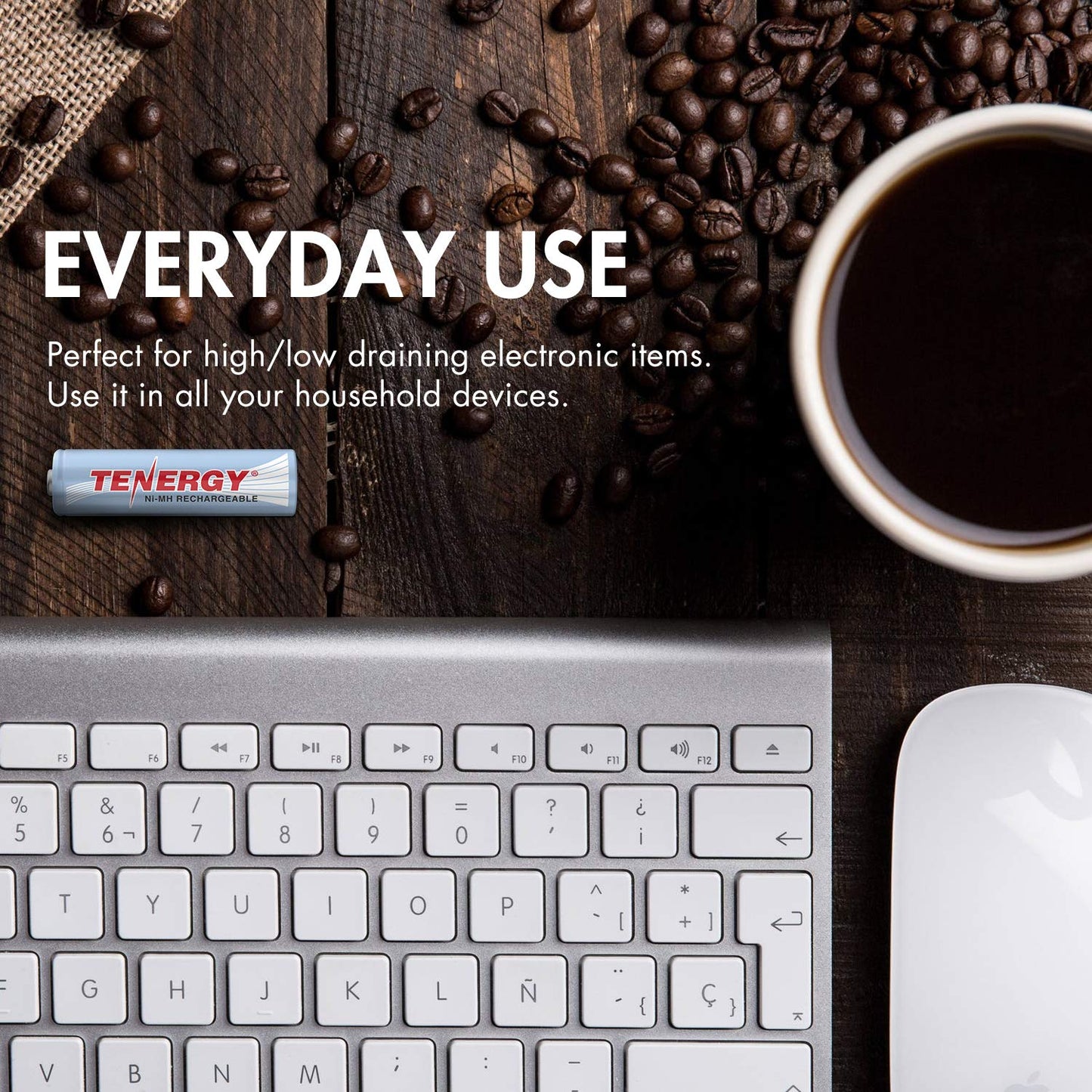 Tenergy High Capacity NiMH Rechargeable 26 Pack Cell Battery Package, 8AA, 8AAA, 4C, 4D, 2 9V Rechargeable Batteries for Remote Controllers, Clocks…