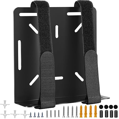 Universal Wall and VESA Mount for Micro PC, UPS Units, WiFi Router, Cable Modem and Other Electronic Devices Adjustable Strap Mount Bracket for Dell