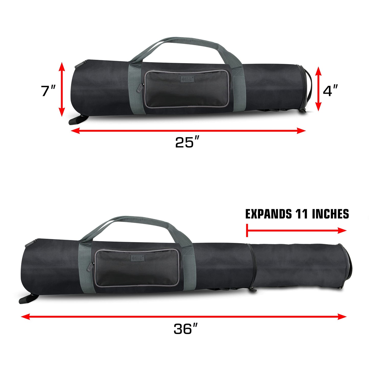 USA Gear Refractor Telescope Case - Holds Telescopes/Tripod 21 to 35 inches - Adjustable Extension, Storage Pocket, Strap - Compatible with ToyerBee