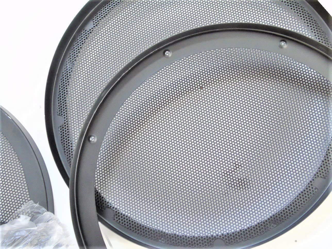 The Electronics PowerHouse Heavy Gauge Pair 10 Inch Classic Beehive High Excursion Subwoofer Speaker Grills with Reinforcement Ring