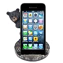 Needzo Black Bear Phone Holder for Desk, Cellphone Stand, Fits All Smartphones, 5 Inches