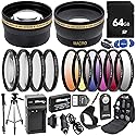 Ultimaxx 58MM Accessory Kit for Canon EOS T8I T7i, T6i, T6s, SL2, SL3, M6, M5, M3, 77D, 750D, 760D, 800D, 200D, 8000D, KISS X8i, & More; Includes