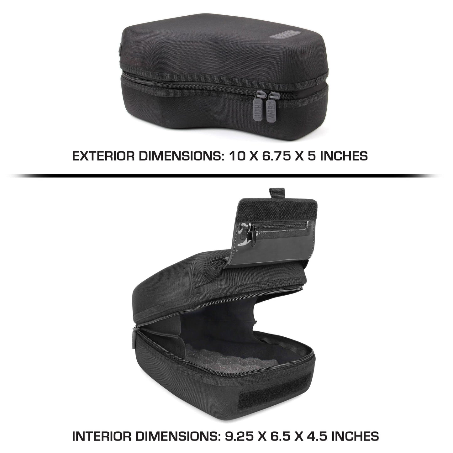 USA Gear Hard Shell Zoom Lens & DSLR Camera Case with Molded EVA Protection, Quick Access Opening and Padded Interior - Compatible with Nikon, Canon