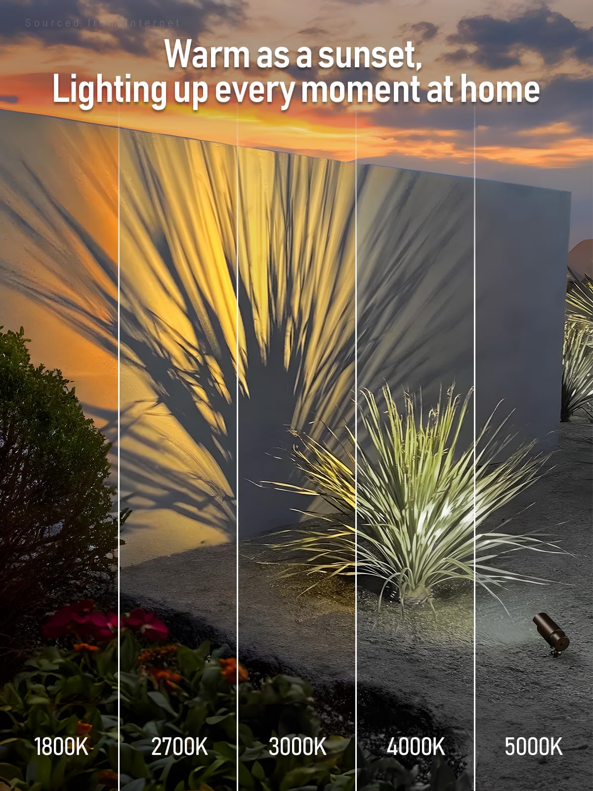 LEONLITE 5CCT Low Voltage LED Landscape Spotlight, 7W LED Spot Lights Outdoor for Garden Yard, Adjustable Beam Angle, 12-24V AC/DC, Aluminum, IP65