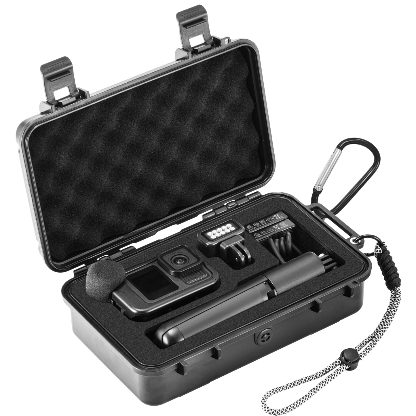 Hard Case for Gopro Hero 13/12/11/10/9 Media Mod/Volta/Light Mod,Wasterproof Organizer Travel Storage Case for Go pro Hero for dji osmo action 6 5