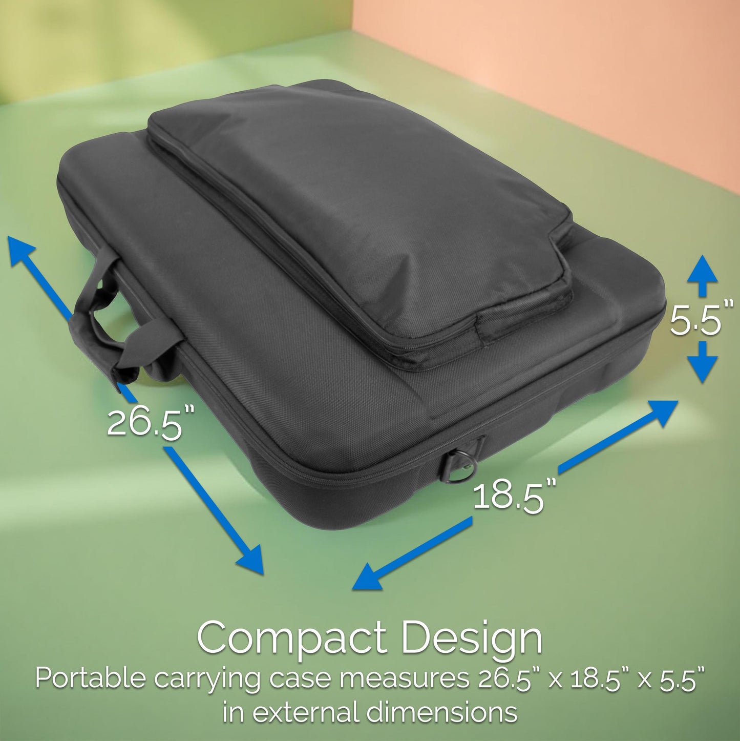 CASEMATIX Protective Carrying Case Compatible with LG StanbyME 2 27-Inch Portable Touchscreen Monitor - Travel Case with Strap and Padded Foam