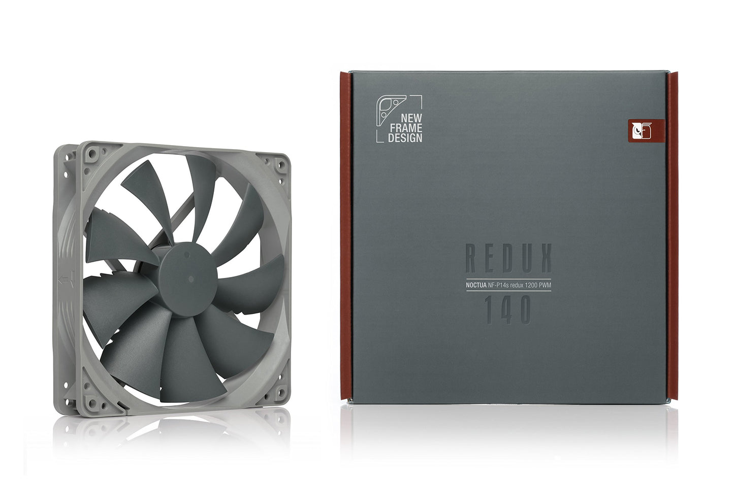Noctua NF-P14s redux-1200 PWM, Quiet Fan, 4-Pin, 1200 RPM (140mm, Grey)