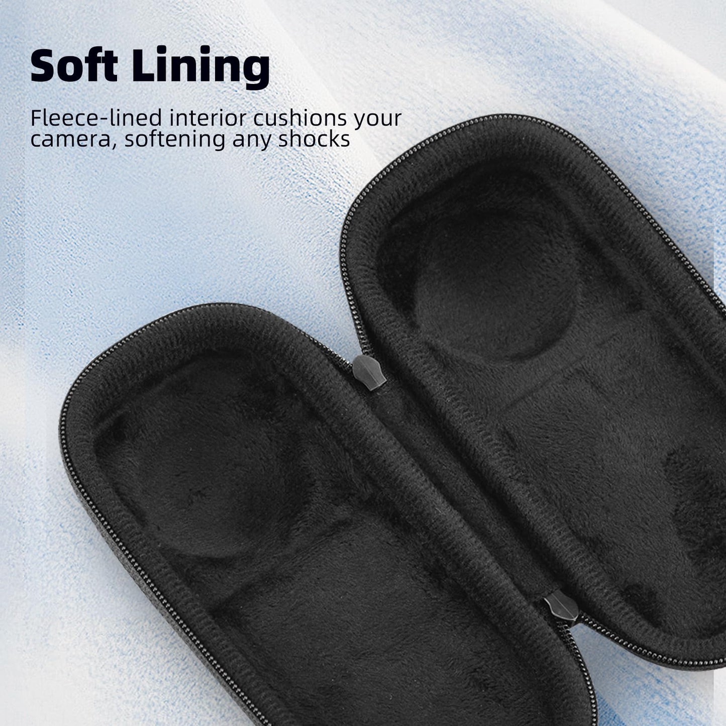 BRDRC Carrying Case for Insta 360 X4 X5 (for Original Lens Cap), Portable Small Storage Bag Protective Cover Hard Shell Travel Protector with Wrist