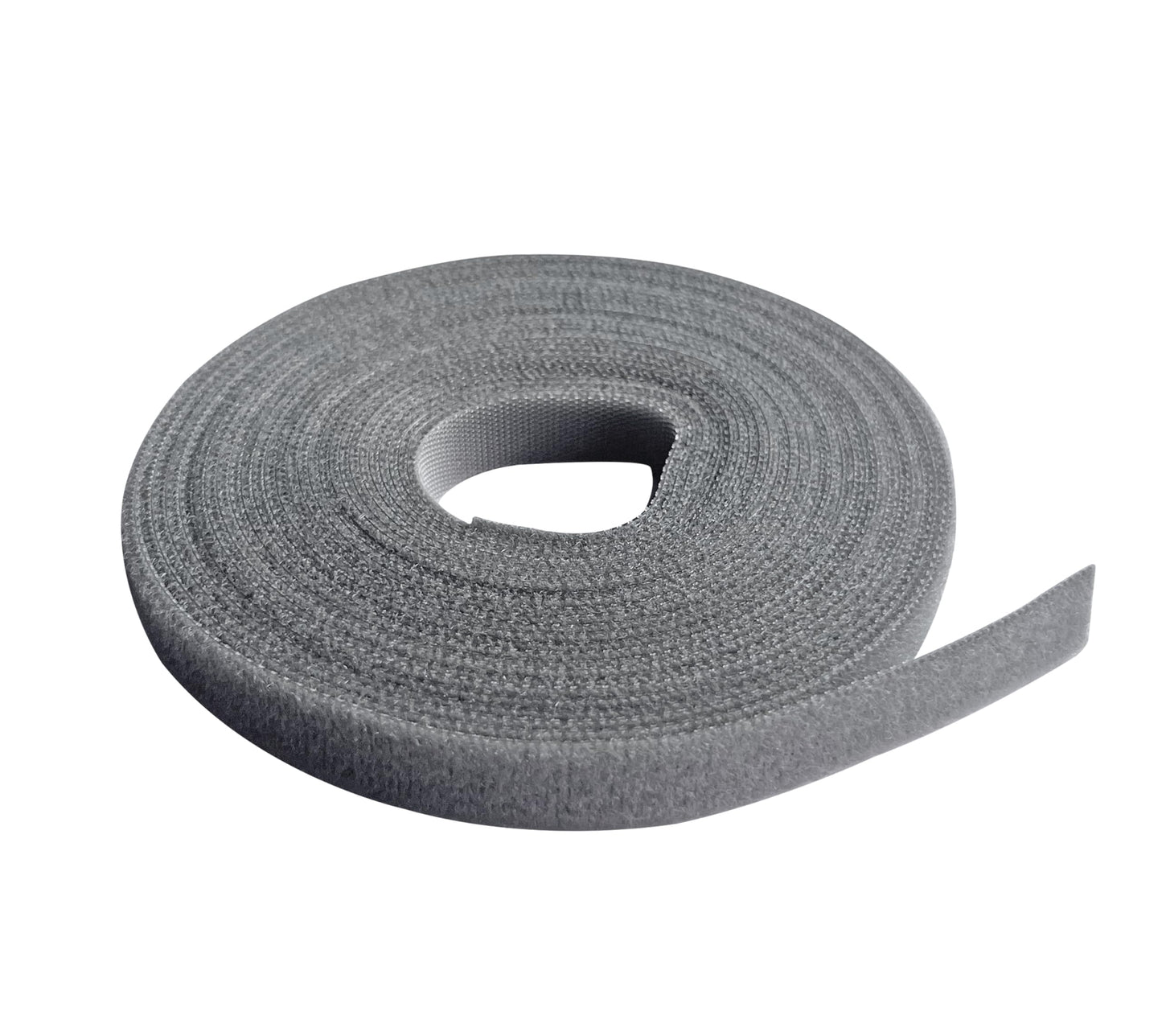 Oldhill Fastening Tapes Hook and Loop Reusable Straps Wires Cords Cable Ties - 1/2"" Width, 15' x 3 Rolls Grey, BY0882403A