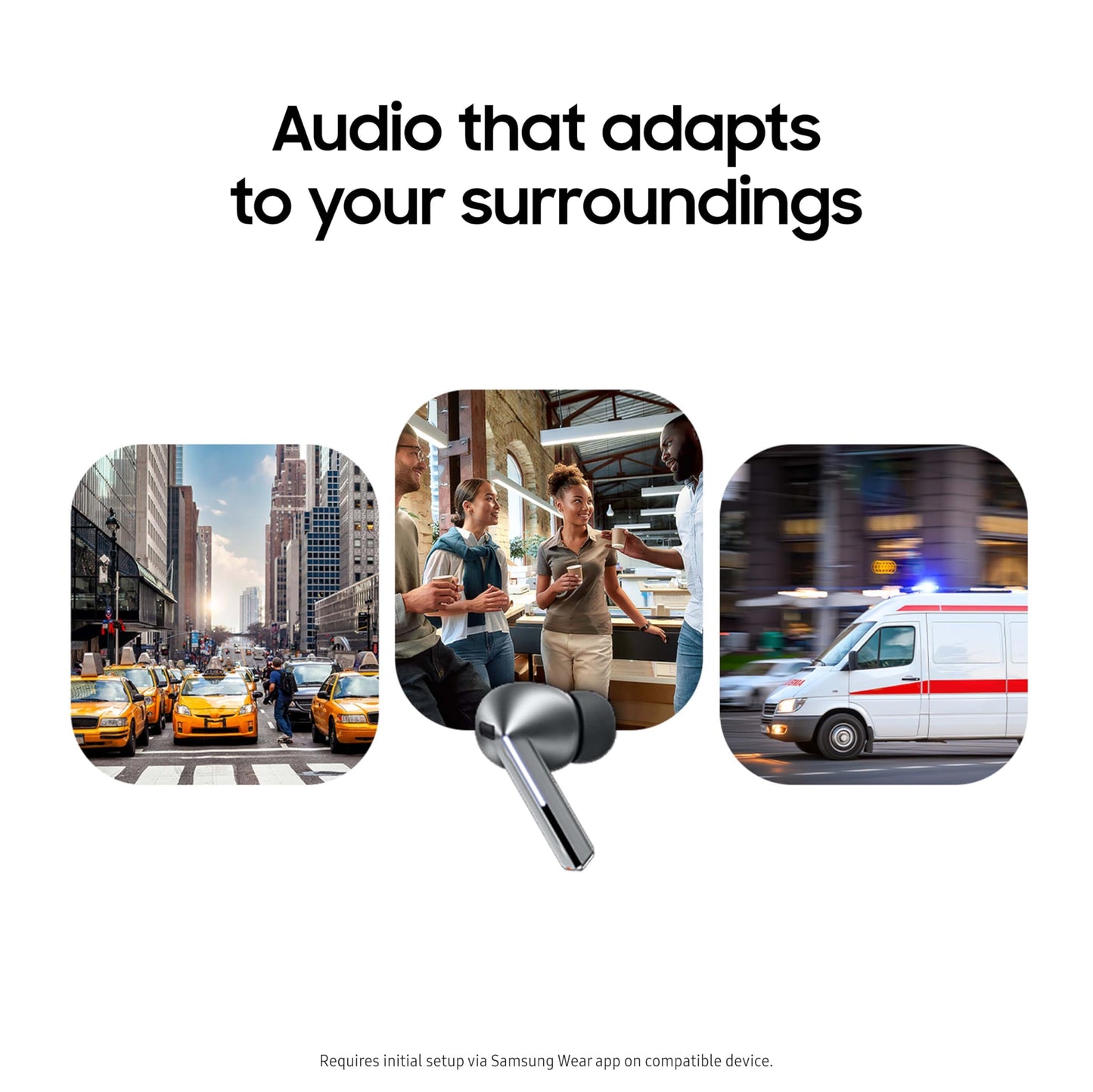 Samsung Galaxy Buds 3 Pro AI True Wireless Bluetooth Earbuds, Noise Cancelling, Sound Optimization, Redesigned Comfort Fit, White [US Version, Amazon