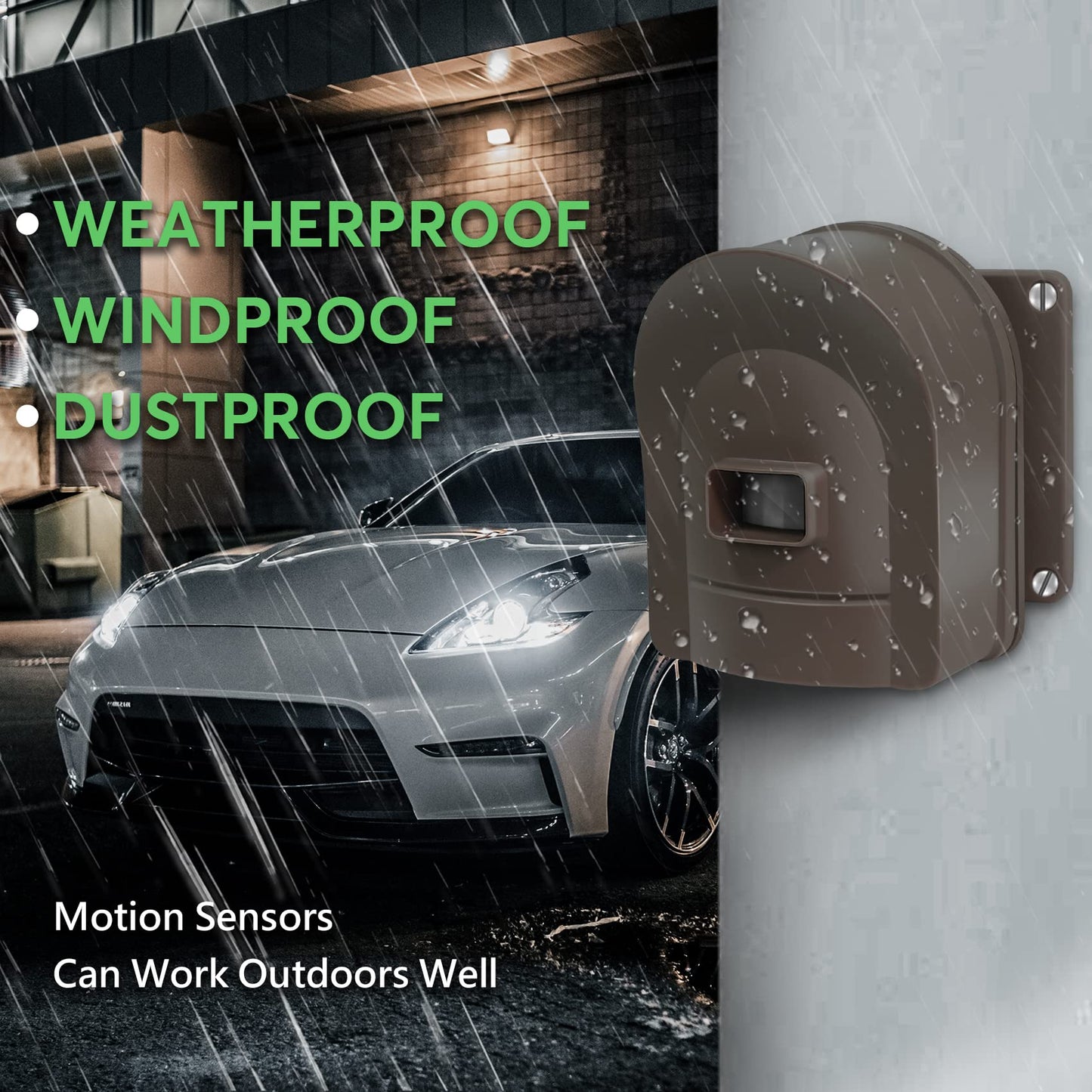 1/2 Mile Hosmart Driveway Alarm Wireless Sensor System & Driveway Sensor Alert System Weatherproof Security Outdoor Motion Sensor & Detector(1