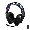 Logitech G535 Lightspeed Wireless Gaming Headset - Lightweight on-Ear Headphones, flip to Mute mic, Stereo, USB Rechargeable - Black
