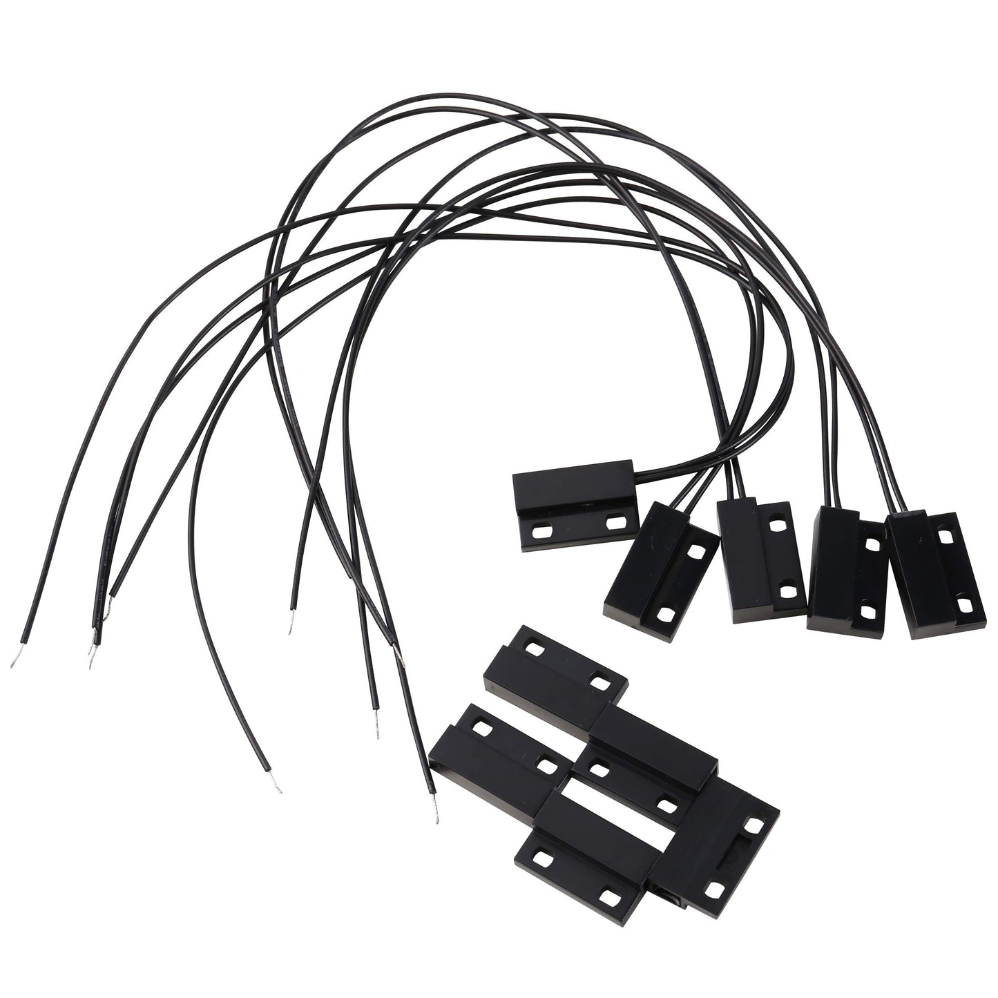 UHPPOTE Wired Wooden Door Window Sensor Detector Switch for Home Alarm Security System (Pack of 5)