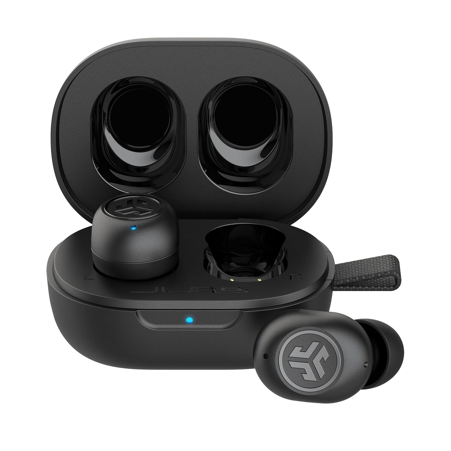 JLab JBuds Mini True Wireless Bluetooth Earbuds + Charging Case, Charcoal Black, IP55 Sweat and Dust Proof, Bluetooth Multipoint, Be Aware Audio, 3 EQ