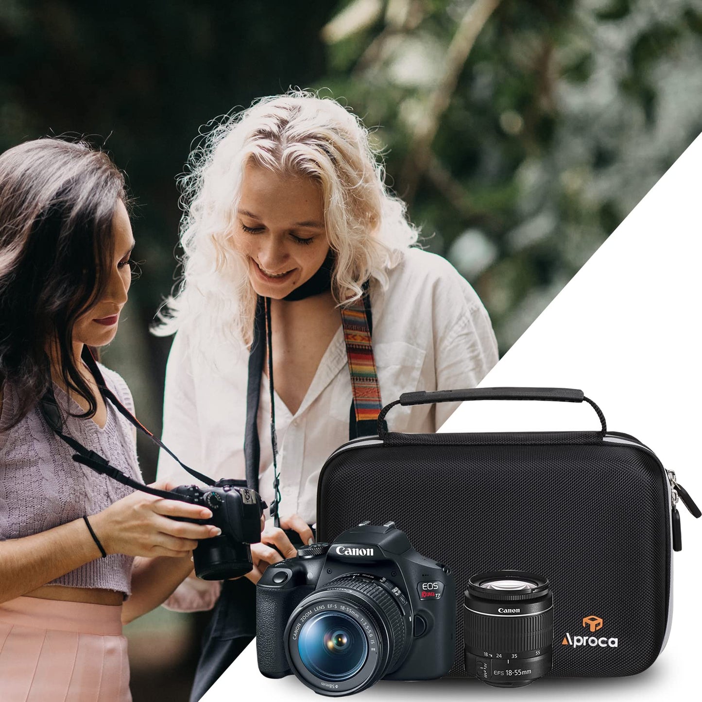 Aproca Case Compatible with Canon EOS Rebel T7, R50, R6 Mark II, R100, R50 V, R8, T6, R10, SL3, R5 Mark II, 5D Mark IV, R7, 90D, R5, T100 Camera