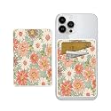 JYCardPKT Phone Card Holder Leather, Dual Pocket Phone Wallet Adhesive Stick On, Cute Phone Case Credit Card Holder, Suitable for Most of Phones Retro