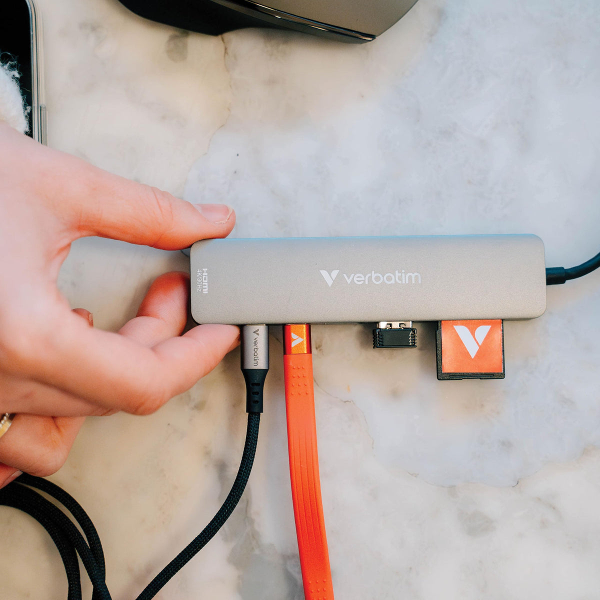 Verbatim Essentials 7-Port USB-C Hub, 4K HDMI, 100W PD, SD/microSD