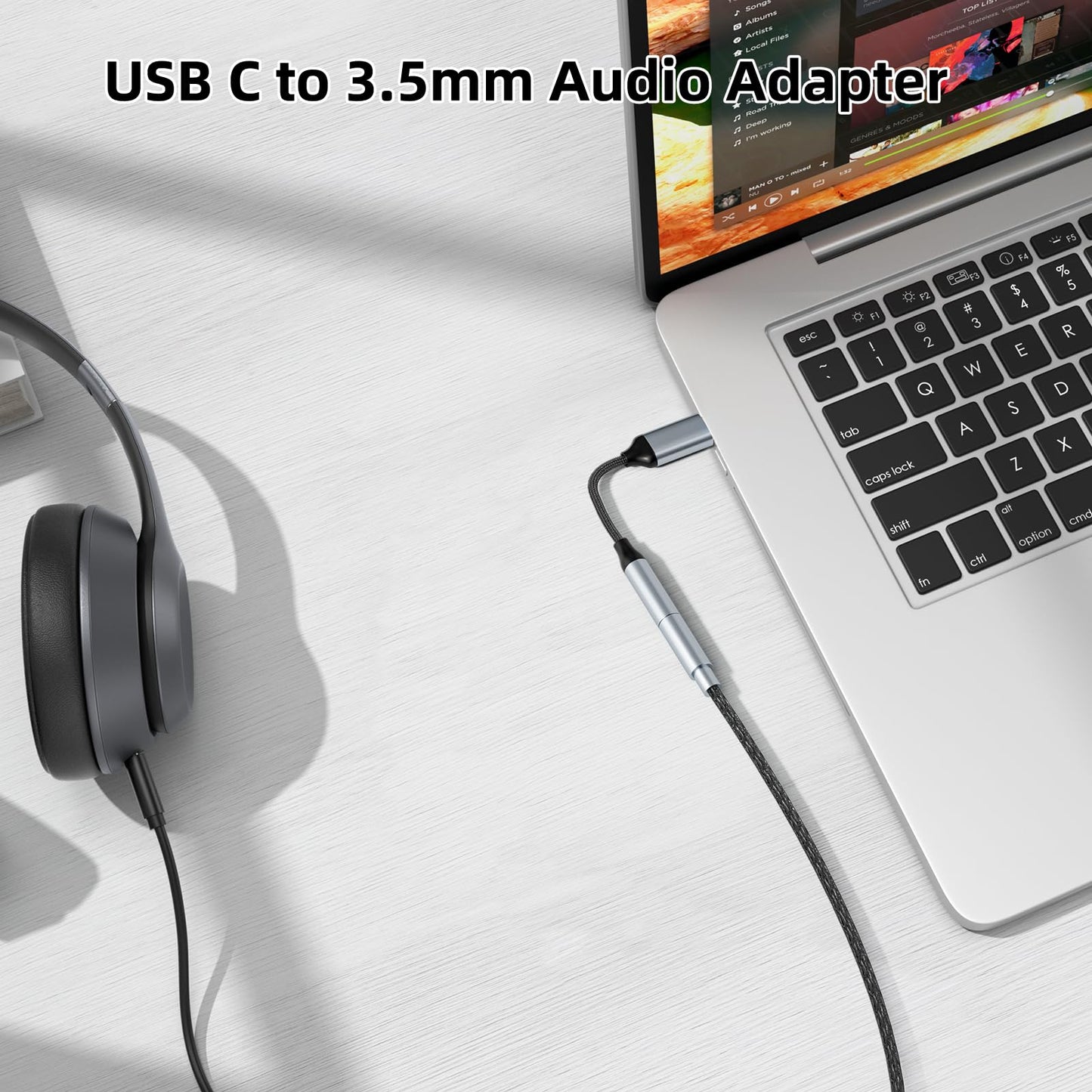 Welldiea USB-C to 3.5mm Headphone Jack Adapter, Type-C to 3.5mm Aux Adapter Compatible with iPhone 17 Pro Max/17 Pro, 16/15 Pro Max, 16/15 Pro, Galaxy