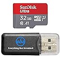 SanDisk 32GB MicroSDHC Ultra Memory Card for Insta360 Action Camera Works with ONE RS 1-Inch 360 (SDSQUA4-032G-GN6MN) A1 U1 Class 10 - Bundle with (1)