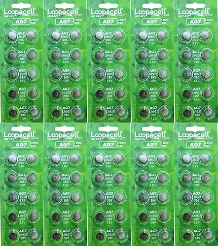 LOOPACELL (100) New AG7 395 LR927 SR927 Watch Batteries